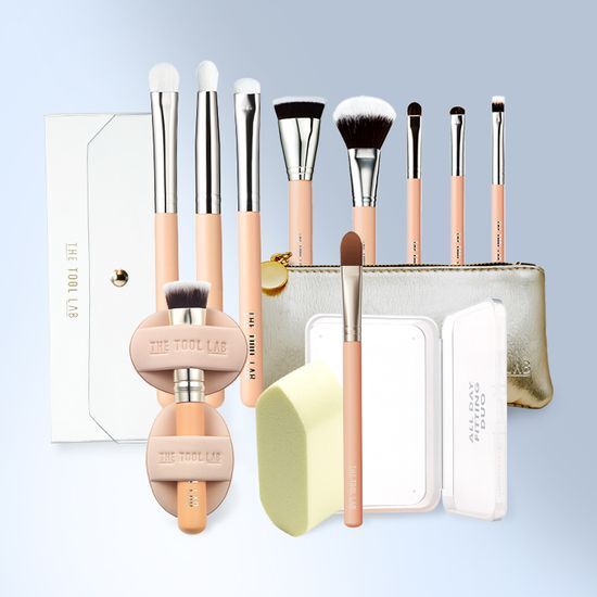 Tool Lab Best Duo Collection featuring beauty tools including Conceal Duo, Tangle-Free Duo, Mini Eye Trio, Mini Brush Set, Aegyo Sal Duo, and Over Lip Duo - perfect for K-Beauty enthusiasts.