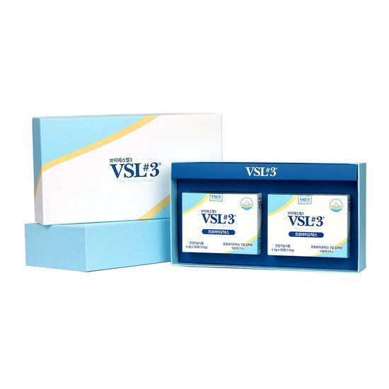 VSL#3 Original Probiotic Supplement - 4.4g sachets in two boxes, 60-day supply, warm gift set with six packets.