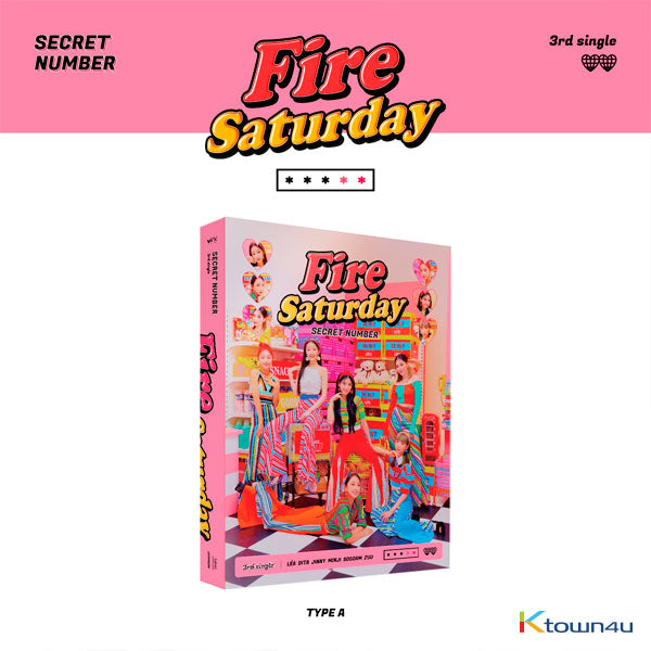 SECRET NUMBER - Single Album 3 [Fire Saturday] (Type A Version) by SECRET NUMBER - Available at allkpopmag. Price: $16.00.