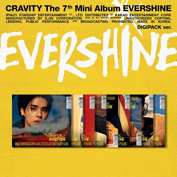 CRAVITY - Mini Album 7 [EVERSHINE] (DIGIPACK Random Version) by CRAVITY - Available at allkpopmag. Price: $11.43.