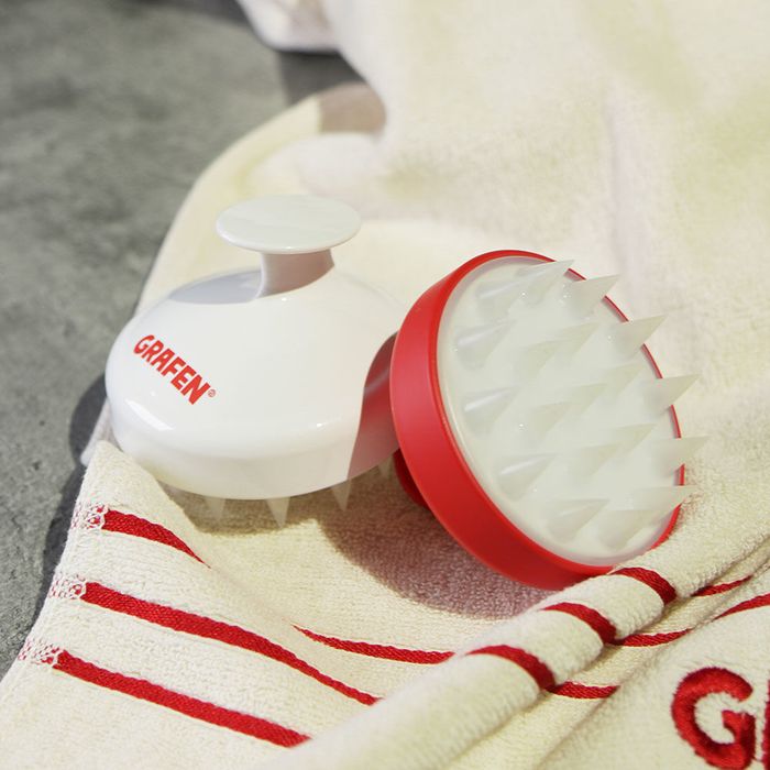Edge Finger Shampoo Brush [Red/White] by Grapen - Available at allkpopmag. Price: $11.52.